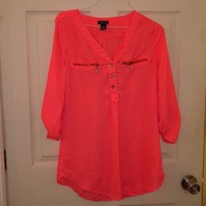 Coral pink blouse